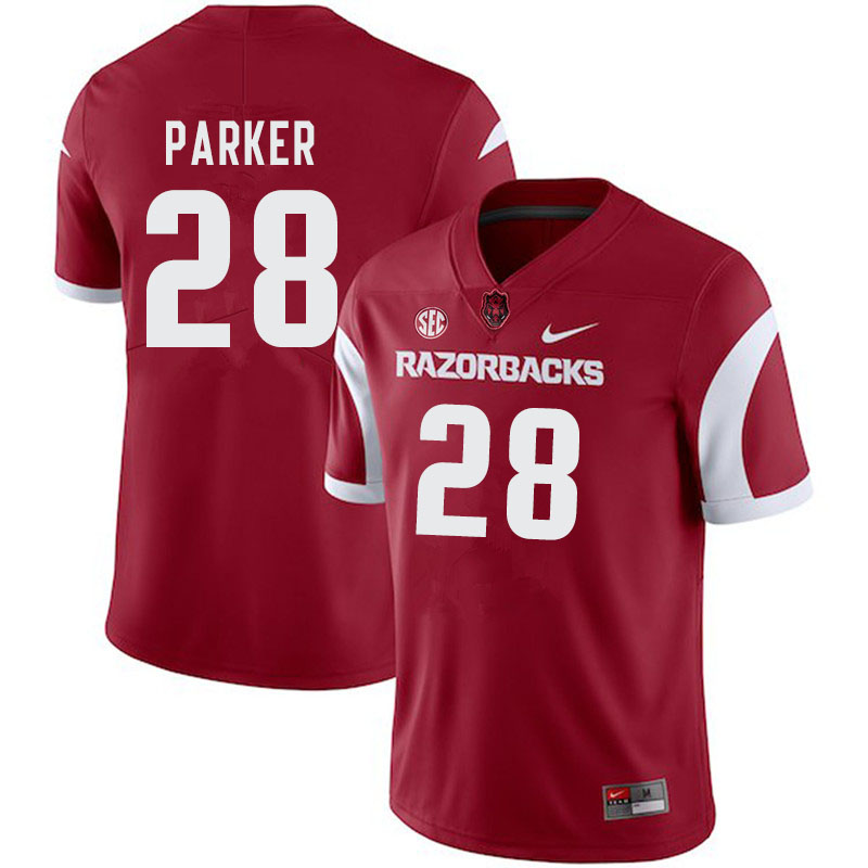 Men #28 Andrew Parker Arkansas Razorbacks College Football Jerseys-Cardinal - Click Image to Close